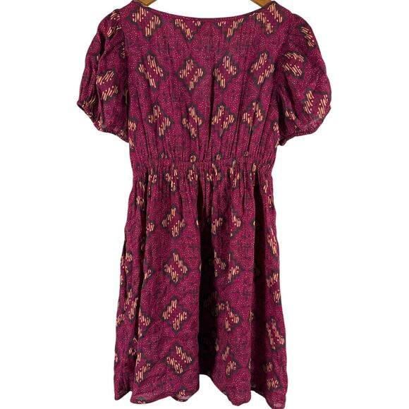 Anthropologie‎ Boho Gauzy Short Sleeve Pullover Mini Dress Purple Size Small - Picture 6 of 12